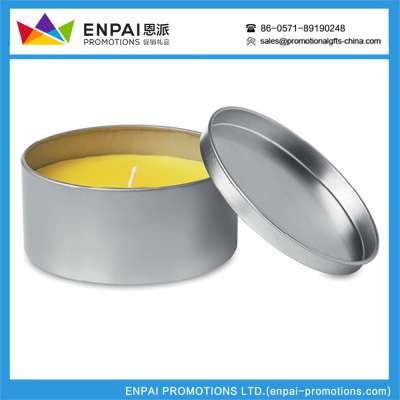 Various Logo Printed Custom top quality giveaway Citronella candle in a tin box